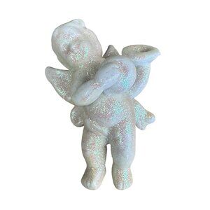 Vintage Angel Play Symbols Glitter Hanging Ornamanet Christmas